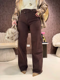 Jeans a Vita brown Asimmetrica Twist Up - R.a. Boutique