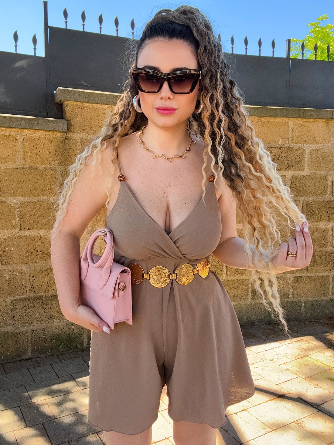 Collana oro con strass - R.a. Boutique