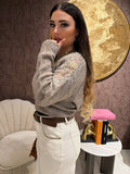 Maglione con perline e strass - R.a. Boutique