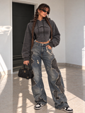Felpa 2 Pezzi con Canotta e Top Corto con Cappuccio - R.a. Boutique