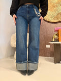 Jeans Wide Leg Chain - R.a. Boutique