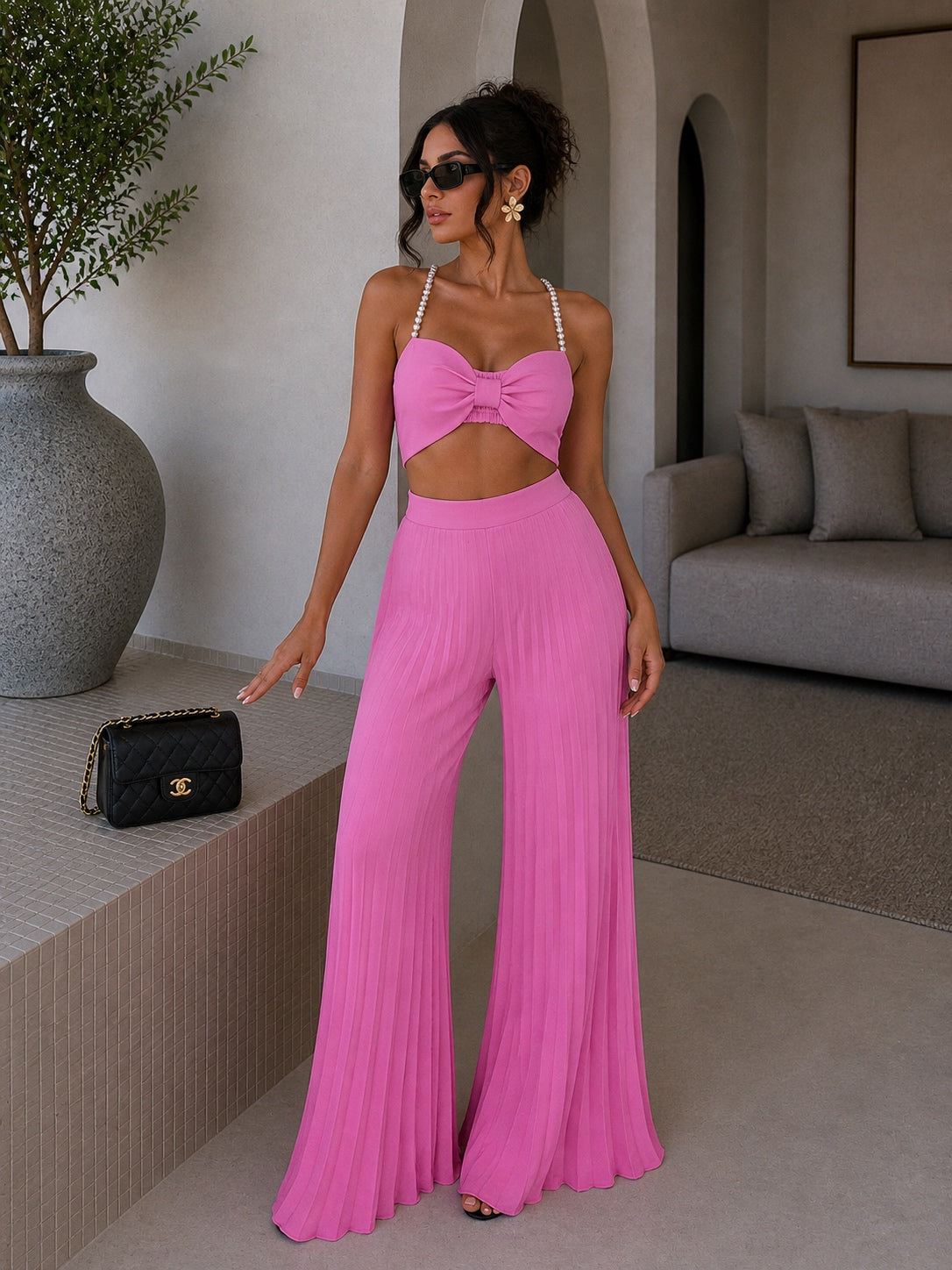 Completo tre pezzi perle vari colori - R.a. Boutique