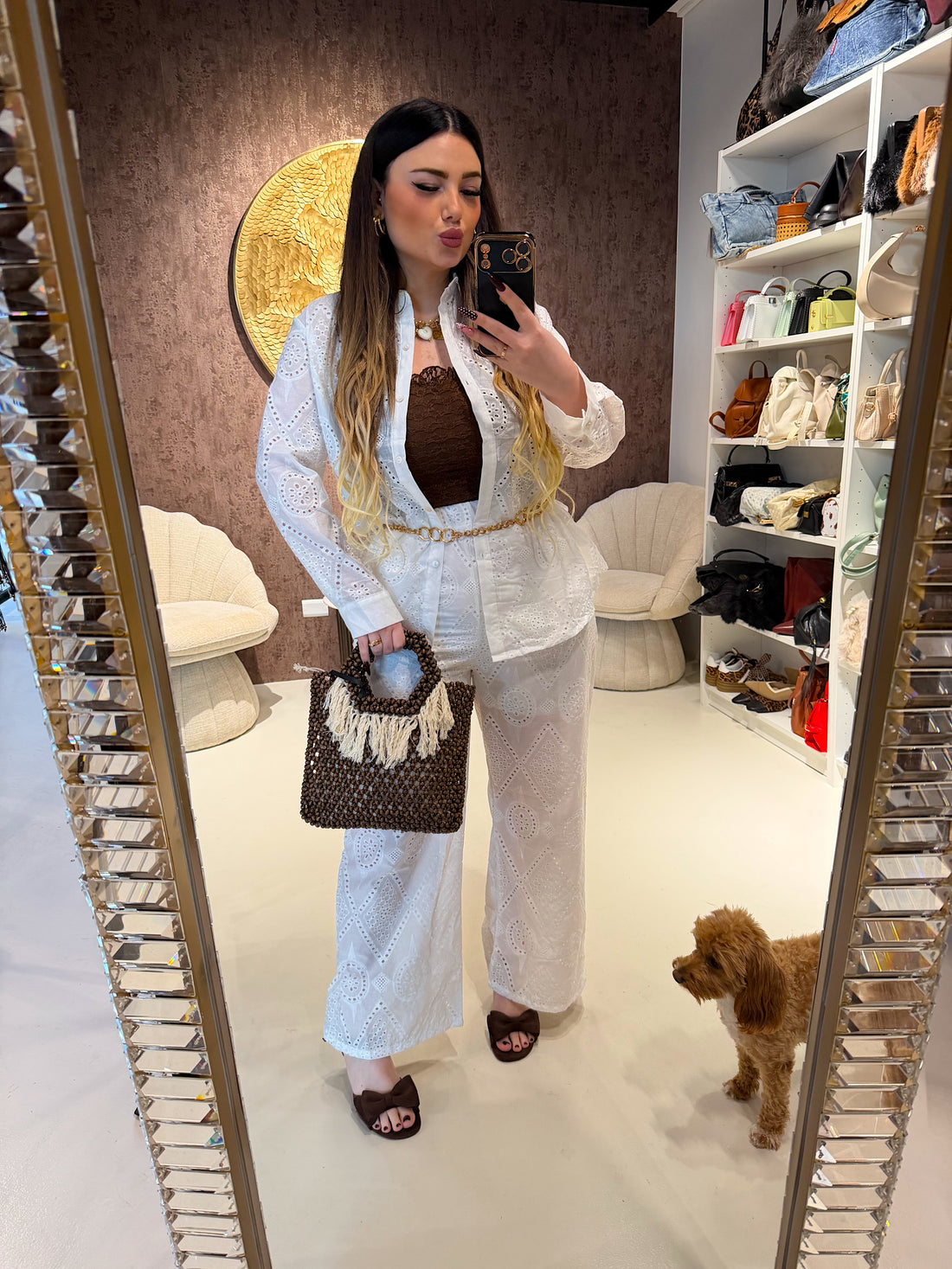 Completo Sangallo camicia e pantalone