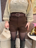 Short in panno con cintura - R.a. Boutique
