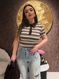 Body a righe colletto polo - R.a. Boutique