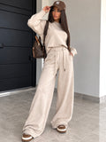 Completo Soft Winter in Maglia con Pantalone – Beige - R.a. Boutique
