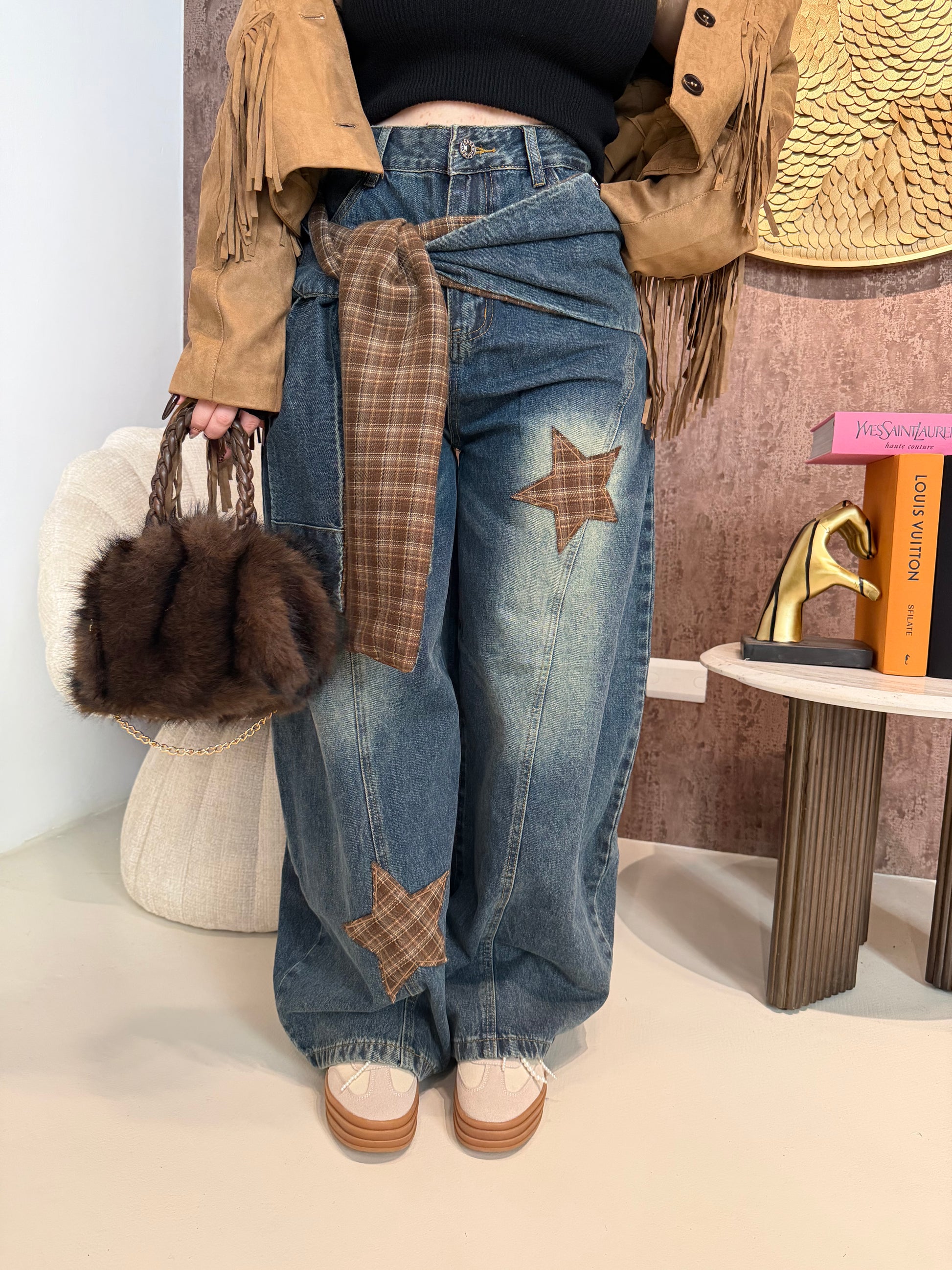 Jeans Street Style con Fascia Rimovibile - R.a. Boutique