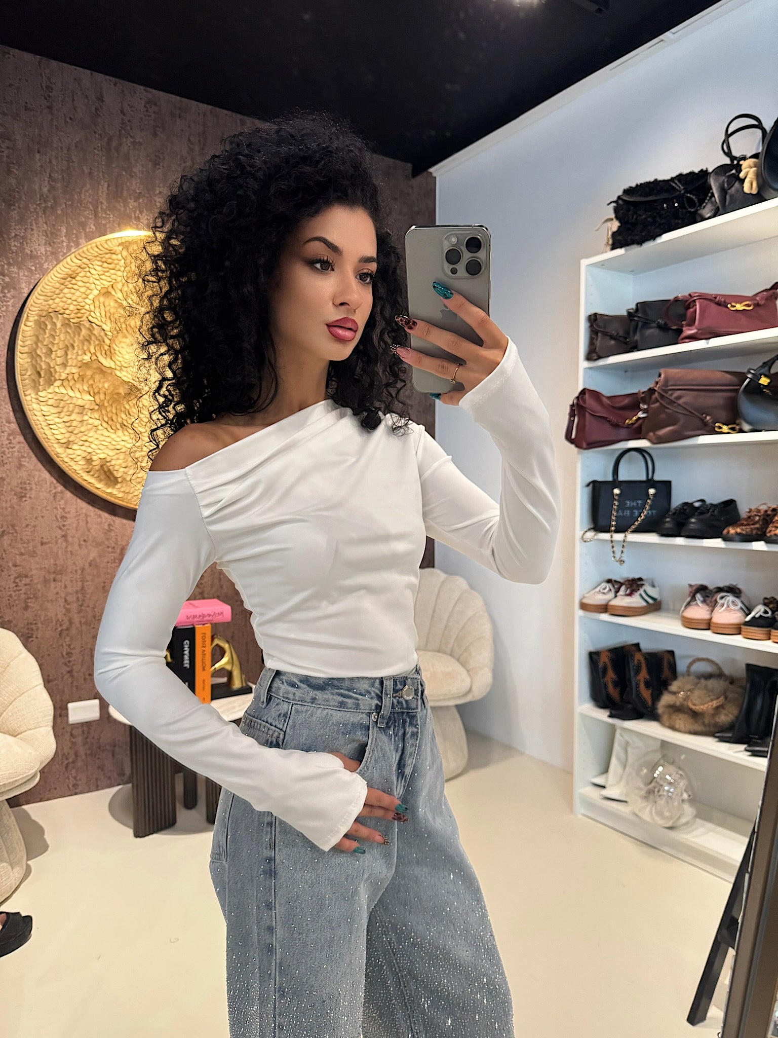 Blusa monospalla drappeggiata - R.a. Boutique