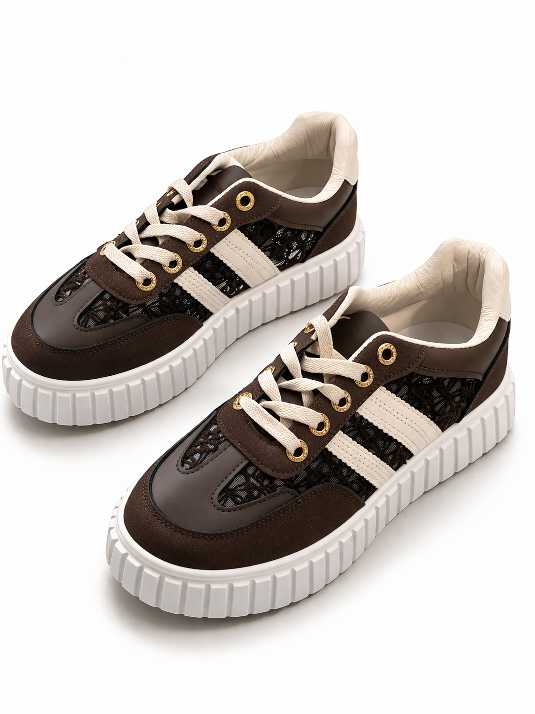Sneakers Marrone con Pizzo