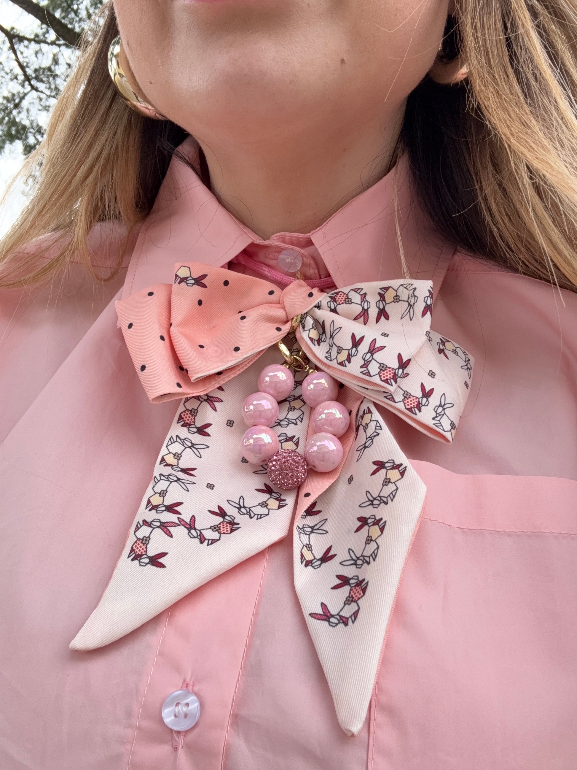 Camicia rosa con pizzo bianco - R.a. Boutique