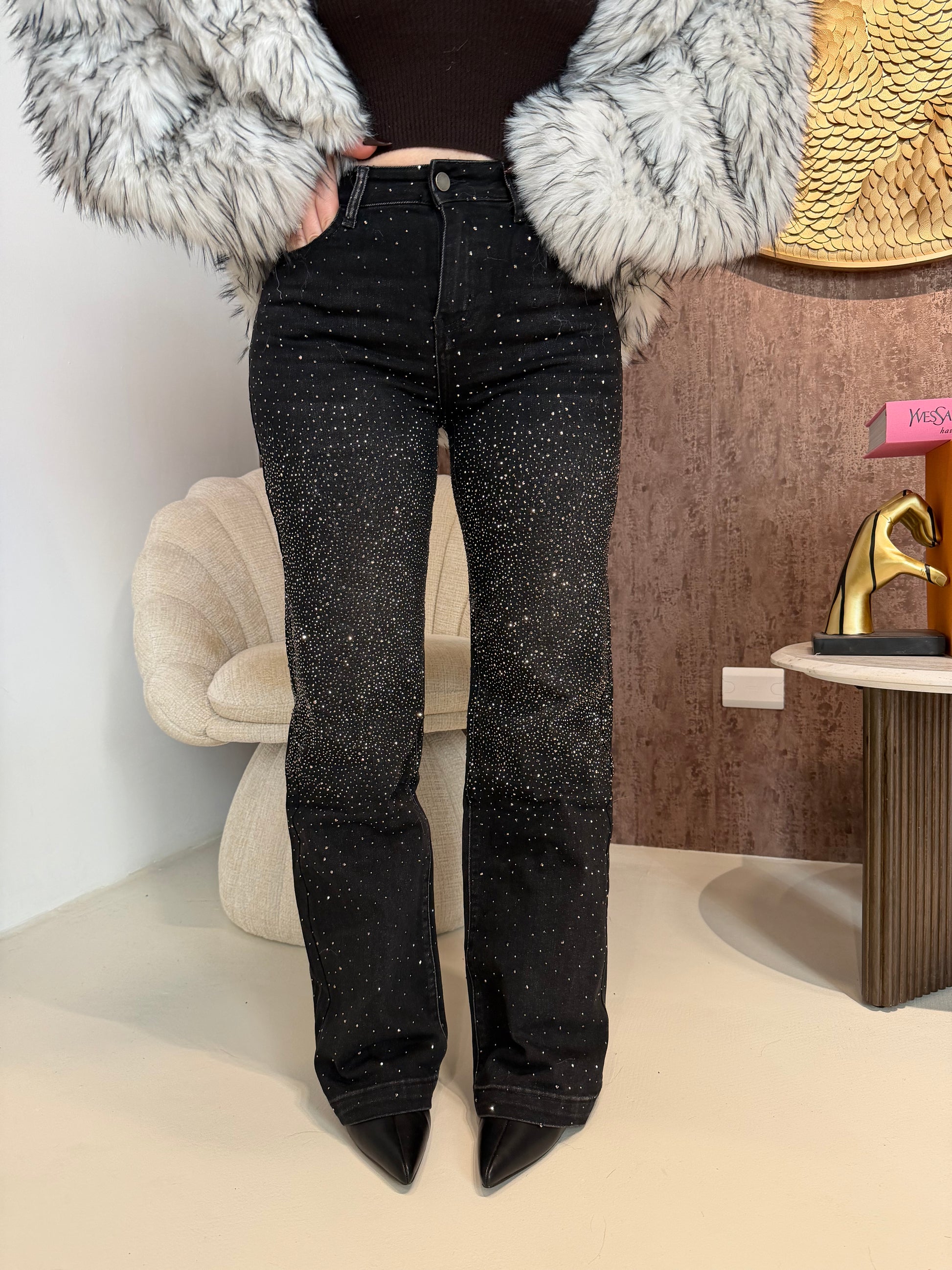 Jeans con strass 3 colori - R.a. Boutique