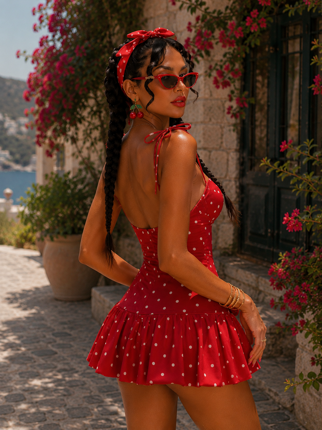 Abito Coquette Pois - R.a. Boutique