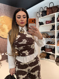 Completo top e pantalone cow print - R.a. Boutique