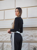 Pantalone sportivo con righe bianche - R.a. Boutique 