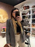 Blazer pied de poule nero beige - R.a. Boutique