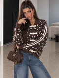 Cardigan Maculato con Alamari e Righe - R.a. Boutique