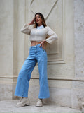 Jeans wide leg chiaro - R.a. Boutique 