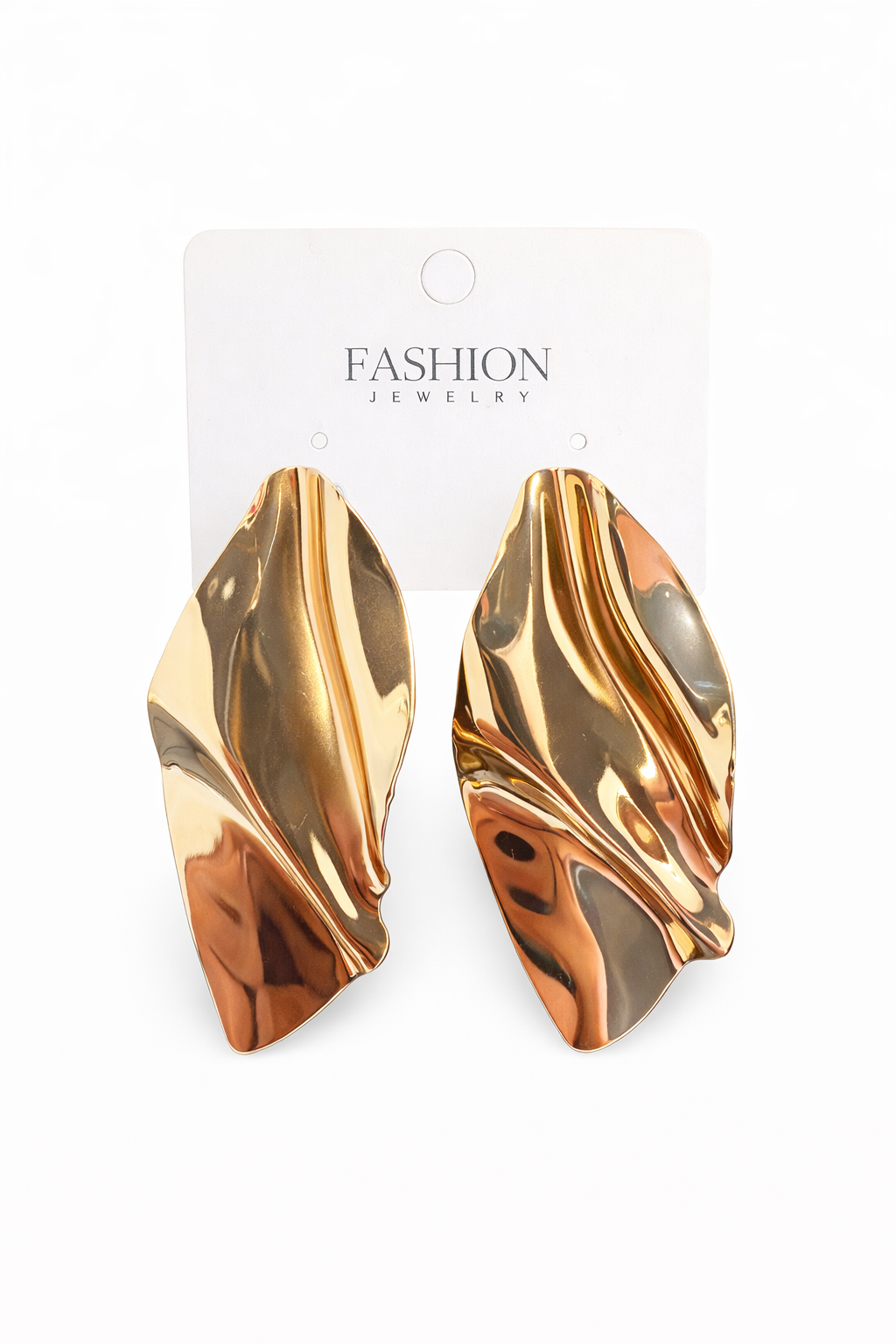 Orecchini Foglia Scultura Dorati - R.a. Boutique