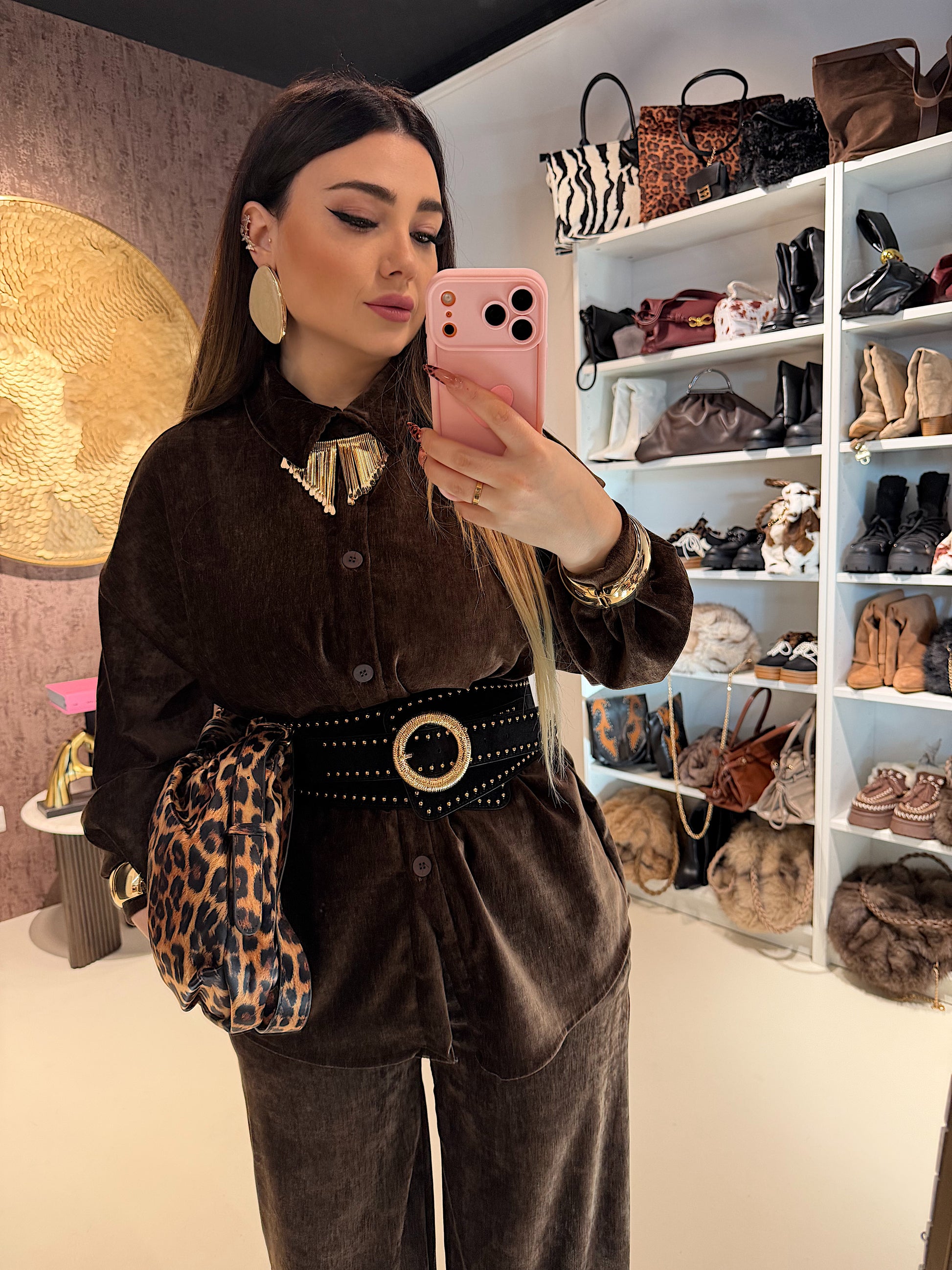 Completo in ciniglia camicia e pantalone - R.a. Boutique