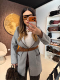 Cappotto Corto con Cintura in Vita e Dettagli - R.a. Boutique