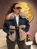 Giaccone Denim Luxury Fur - R.a. Boutique