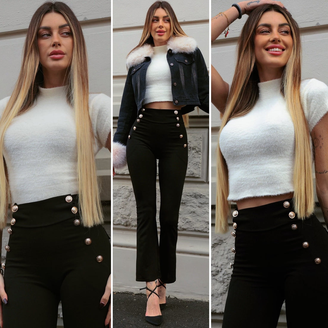 Maglia morbidissima crema pastello - R.a. Boutique 