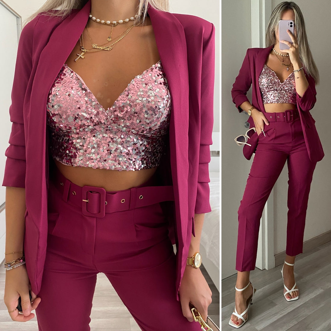 Completo giacca e pantalone Peonia - R.a. Boutique 