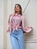 Camicia a righe rosa - R.a. Boutique 