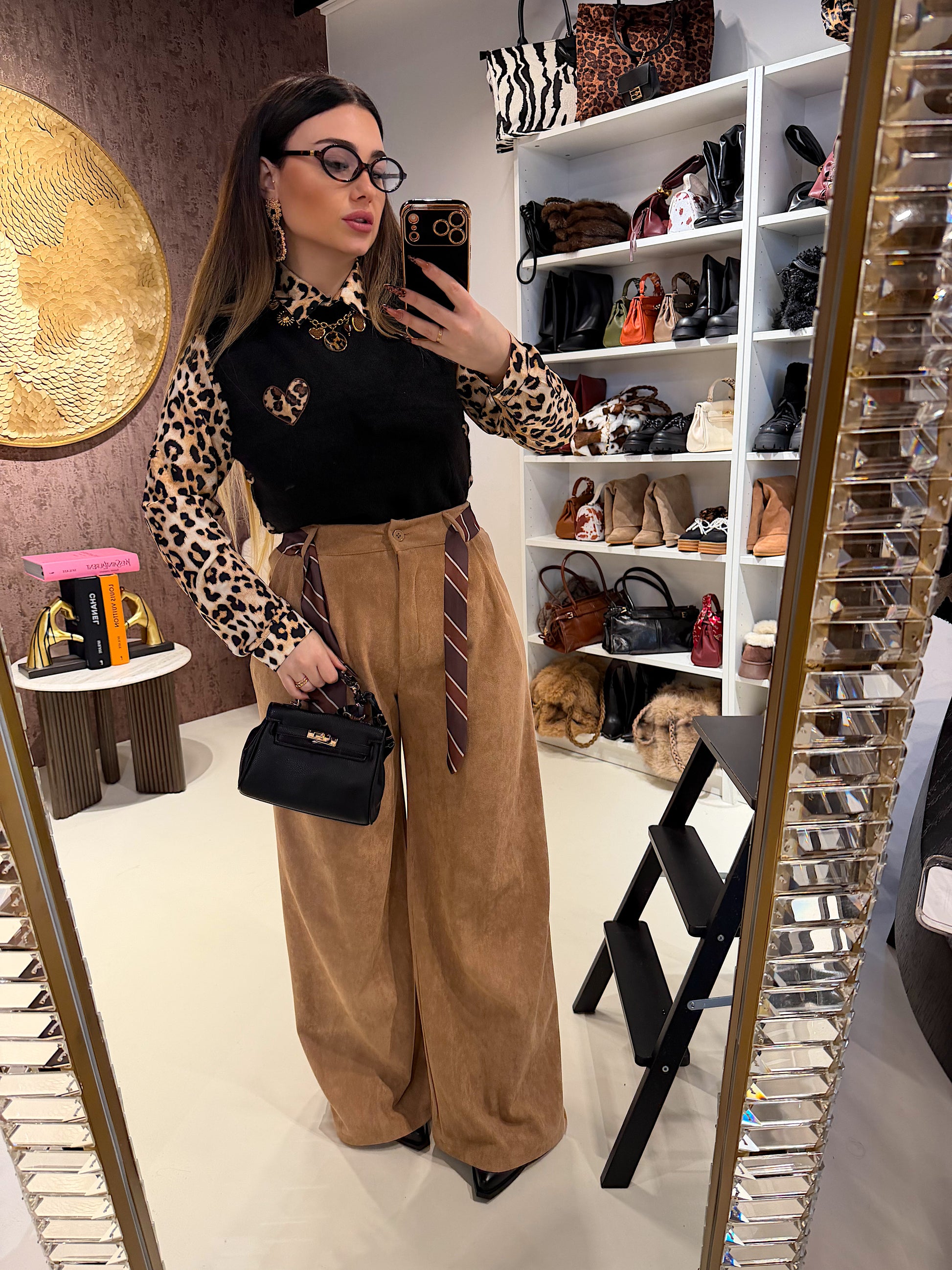 Gilet con cuore maculato i bottoni laterali - R.a. Boutique