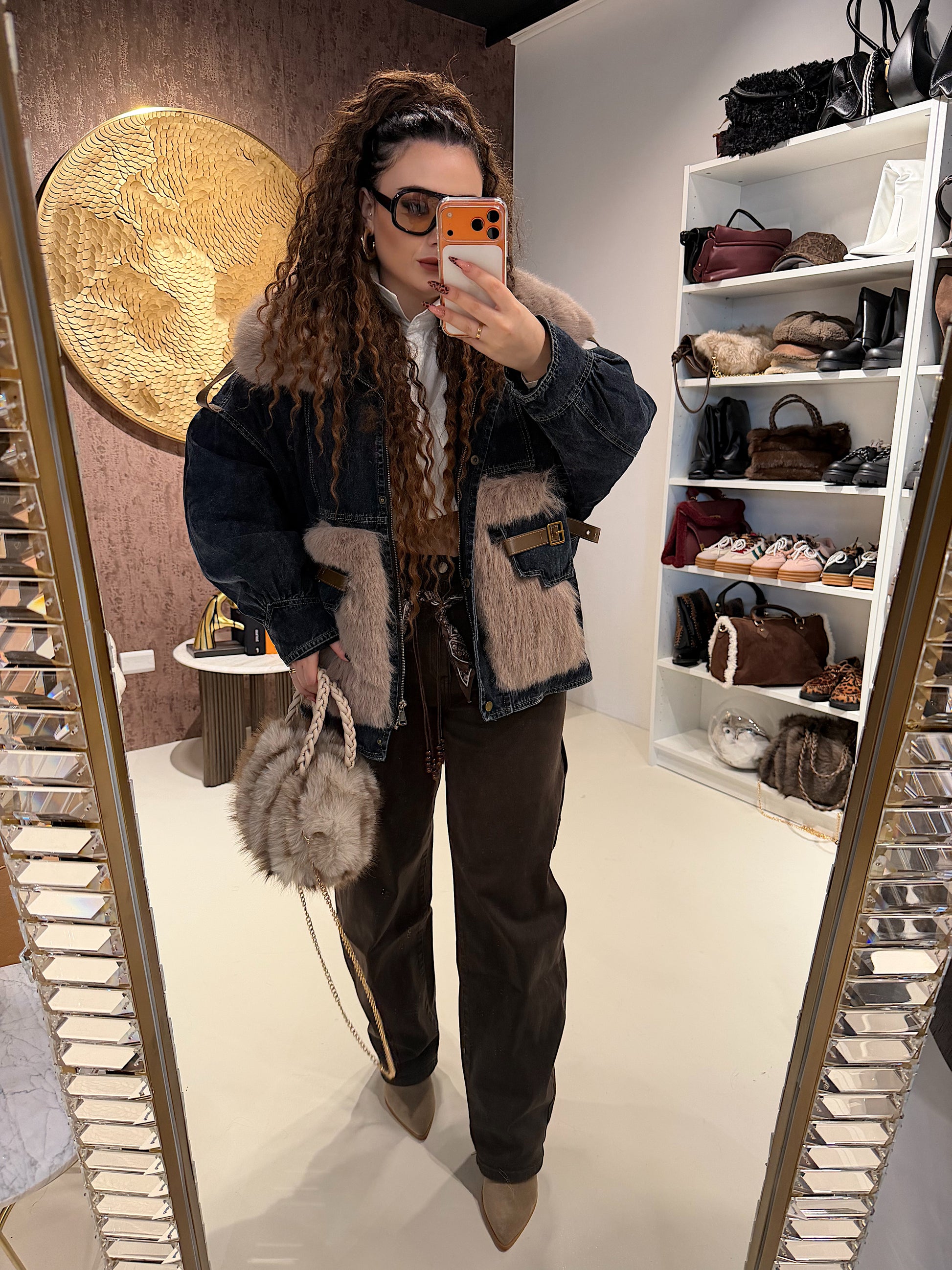 Giaccone Denim Luxury Fur - R.a. Boutique