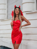 Abito in raso rosso ( Diavolo Halloween) - R.a. Boutique 