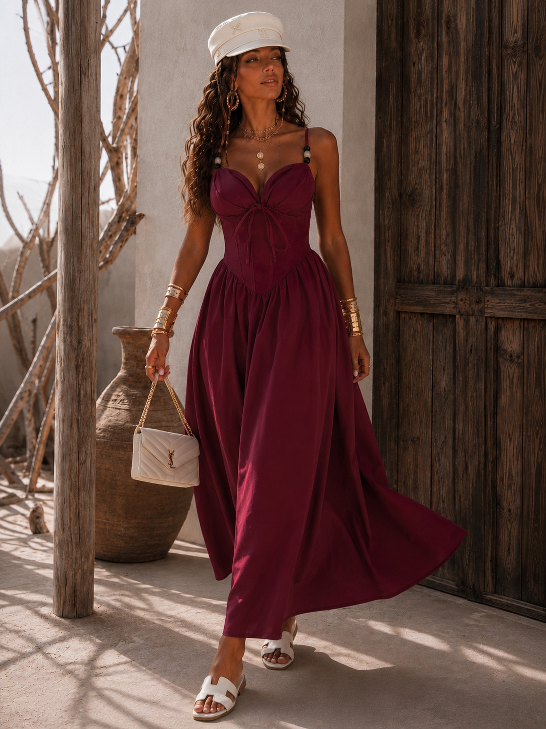 Abito Midi Fiocco Bon Ton - R.a. Boutique