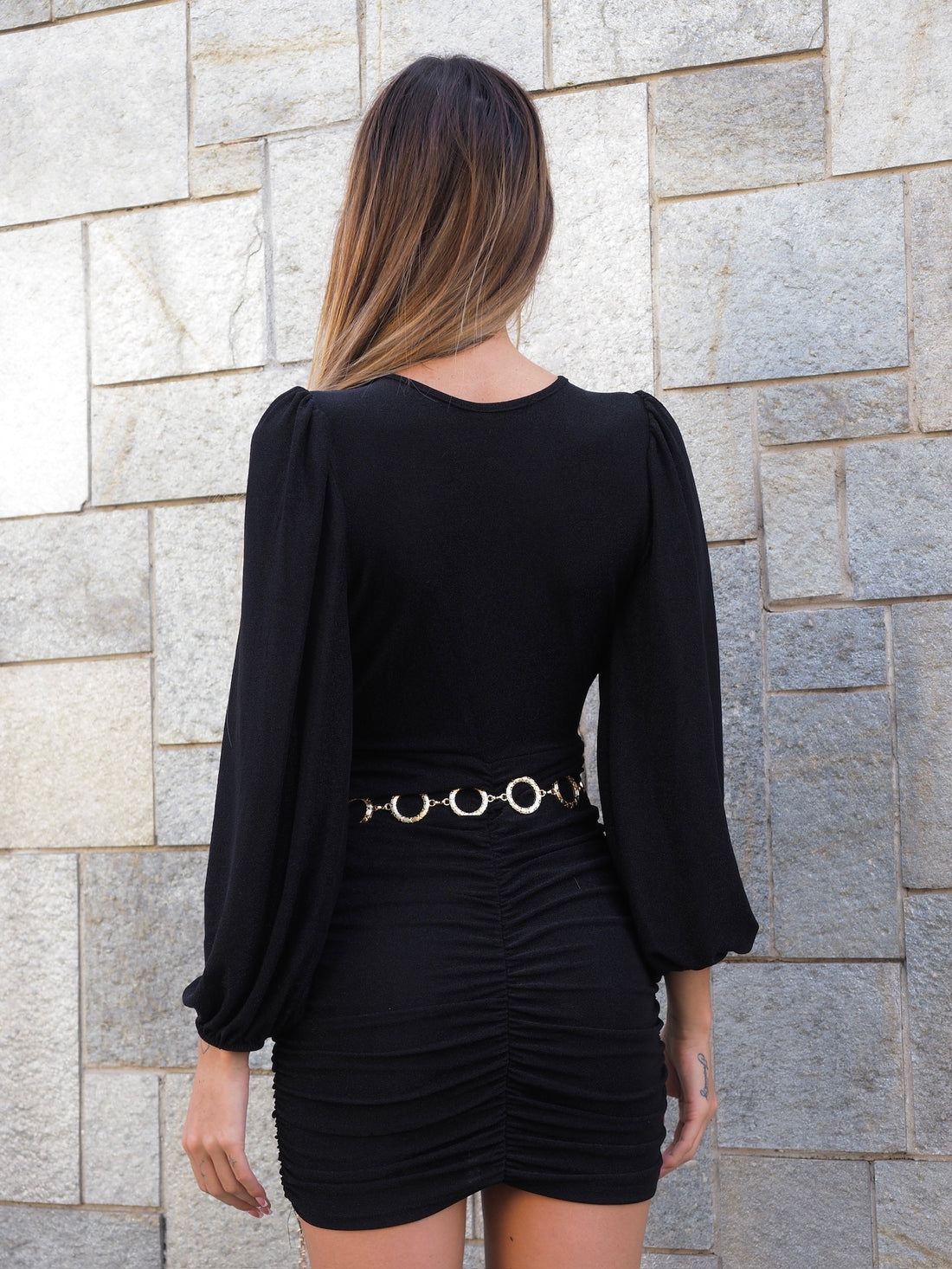 Abito glitter nero push up - R.a. Boutique 