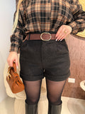 Short in panno con cintura - R.a. Boutique