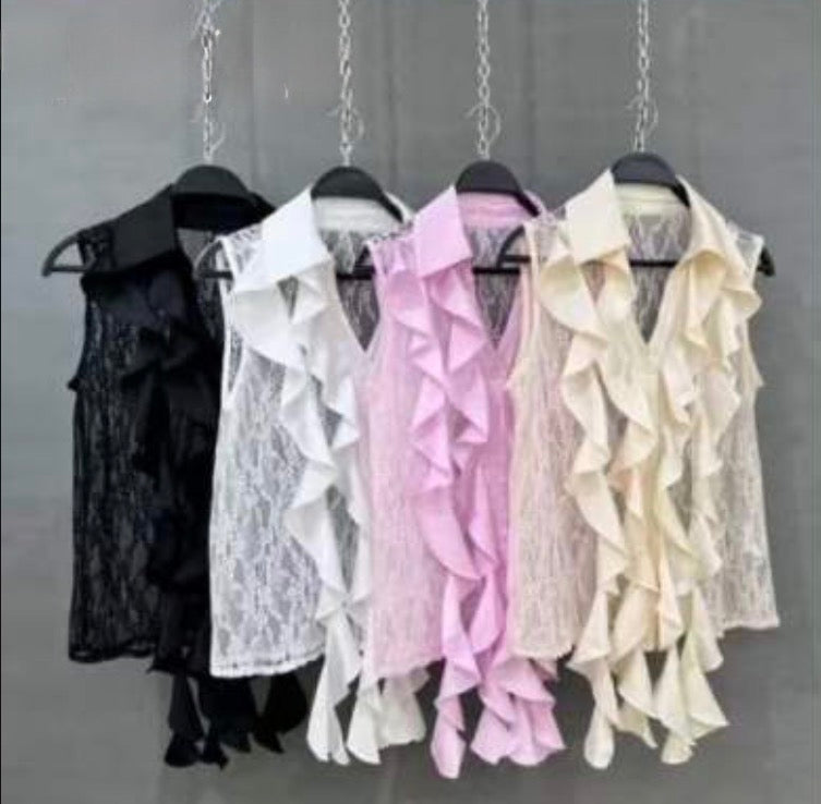 Blusa Romantic Rouches Lace - R.a. Boutique