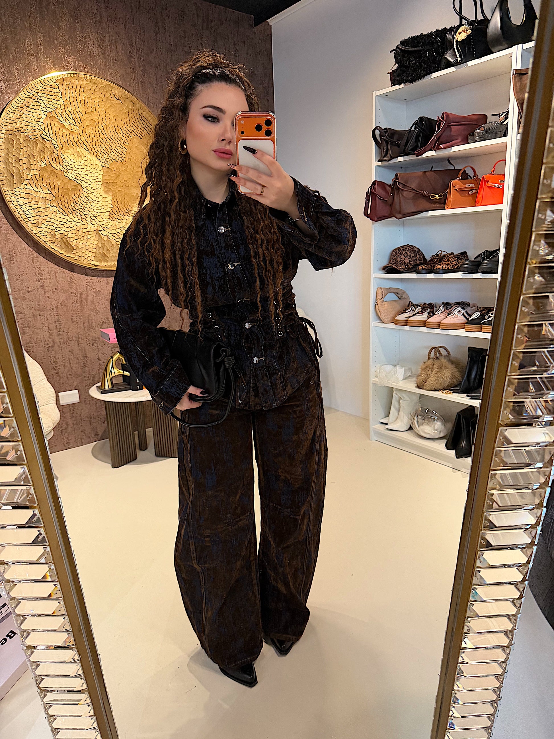 Completo Denim Corset Effect - R.a. Boutique