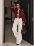 Cardigan a Trecce con polsini a Contrasto - R.a. Boutique
