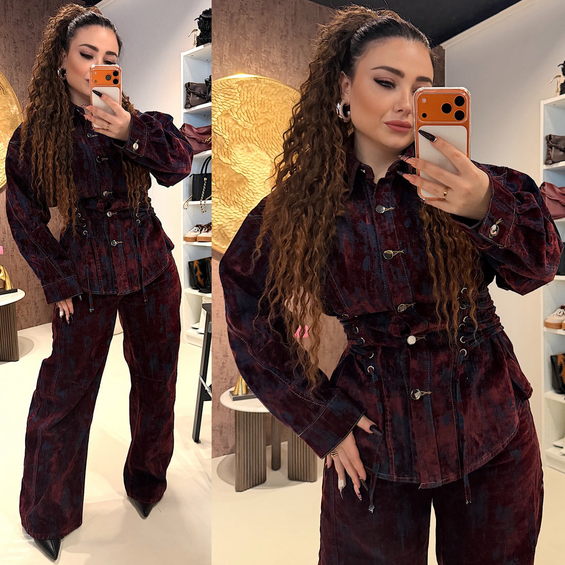 Completo Denim Corset Effect - R.a. Boutique