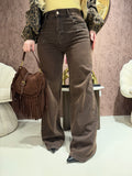 Jeans Chocolate con Borchiette Gioiello - R.a. Boutique