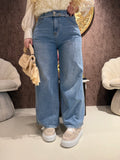 Jeans Wide Leg con Cintura Integrata - R.a. Boutique