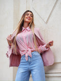 Camicia a righe rosa - R.a. Boutique 