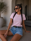 T-Shirt Star Neck Rosa - R.a. Boutique