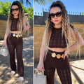 Completo crochet marrone - R.a. Boutique