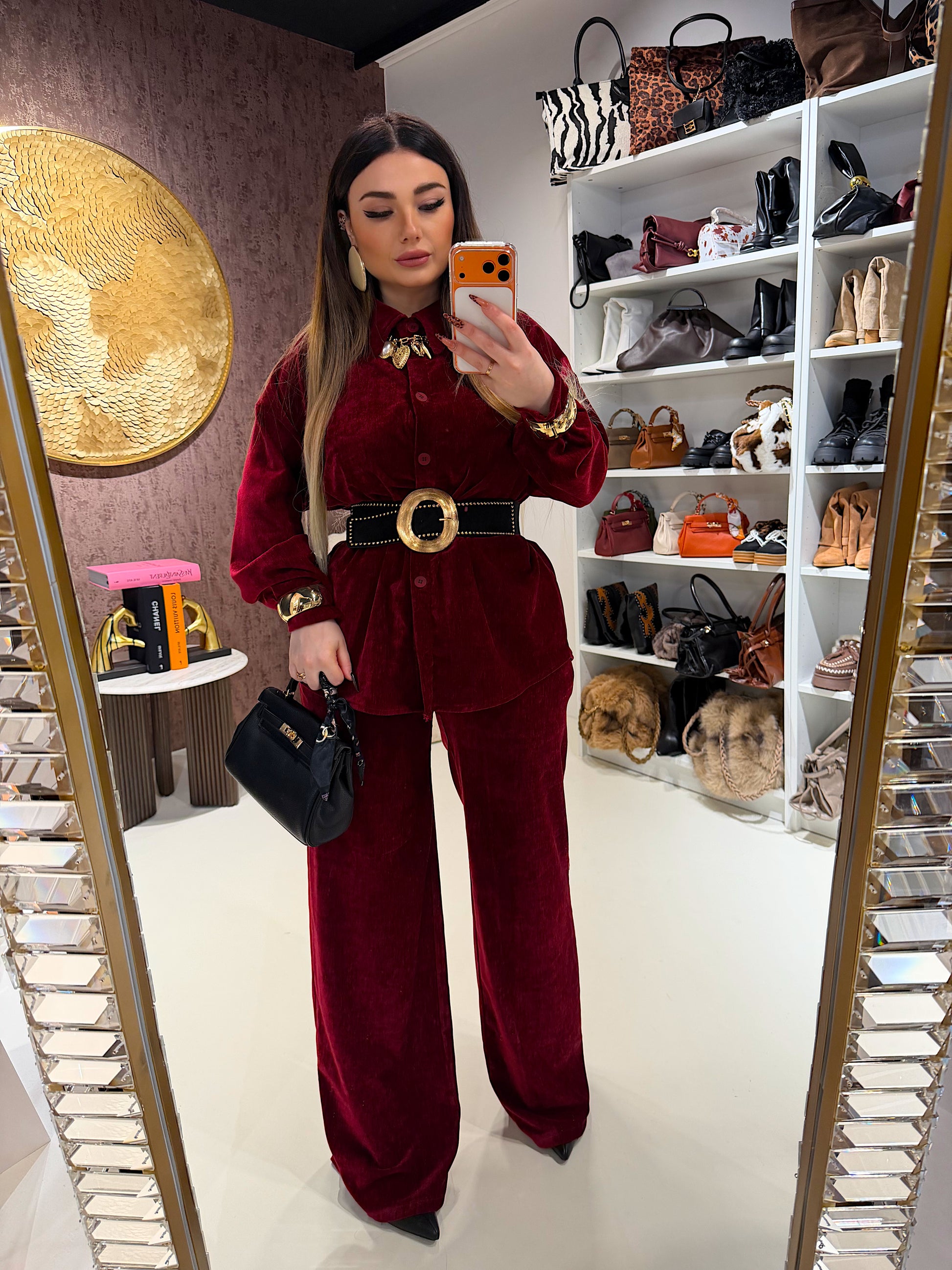 Completo in ciniglia camicia e pantalone - R.a. Boutique