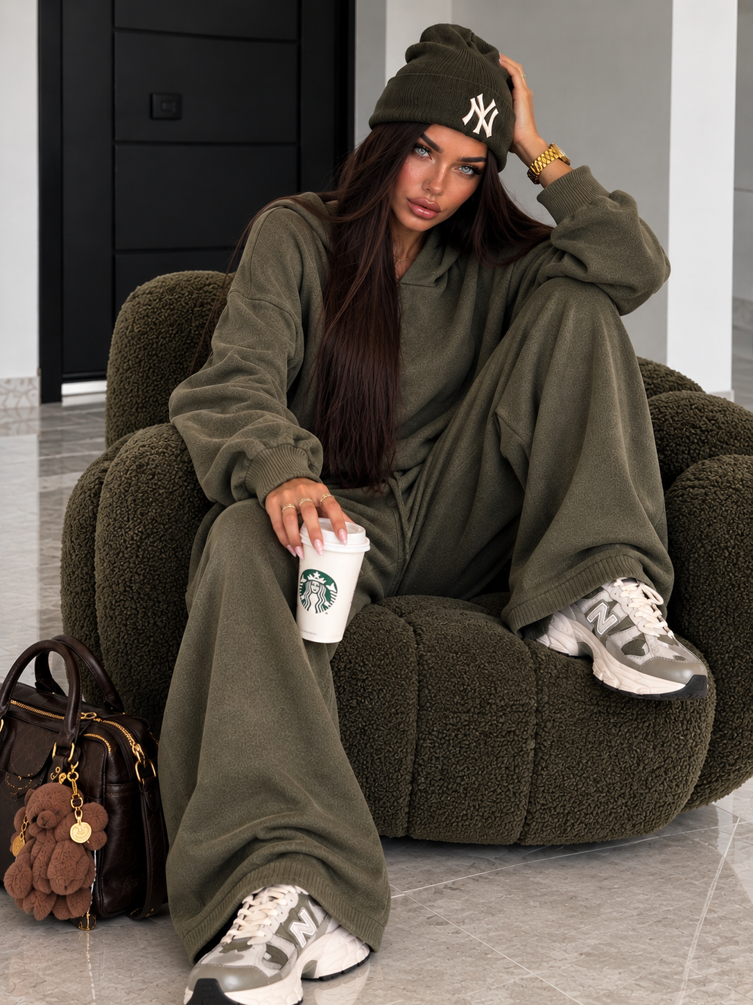 Completo Soft Winter con cappuccio – Verde Militare - R.a. Boutique