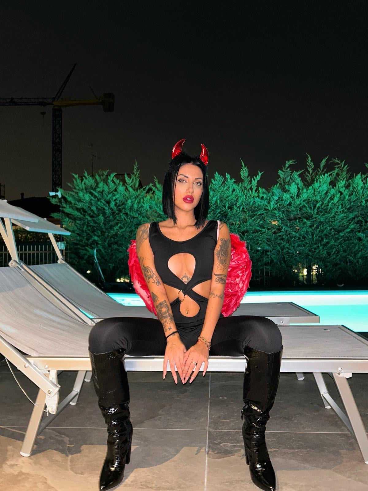 Cerchietto con corna rosse ( Diavolo Halloween) - R.a. Boutique 