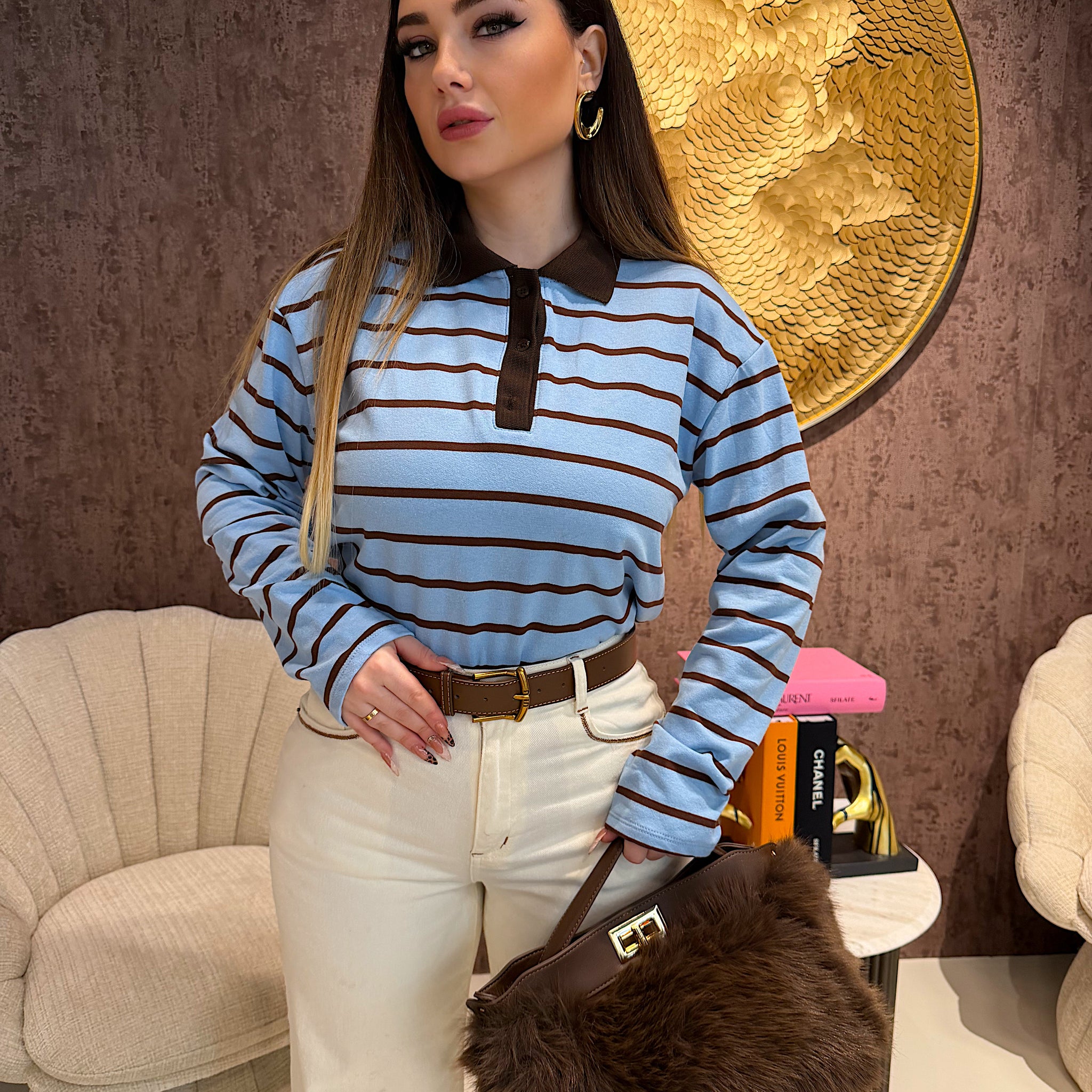 Polo a righe vari colori