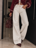 Jeans con brillantini e pizzo bianco - R.a. Boutique