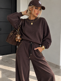 Completo Due Pezzi Cioccolato con Borchie Dorate - R.a. Boutique