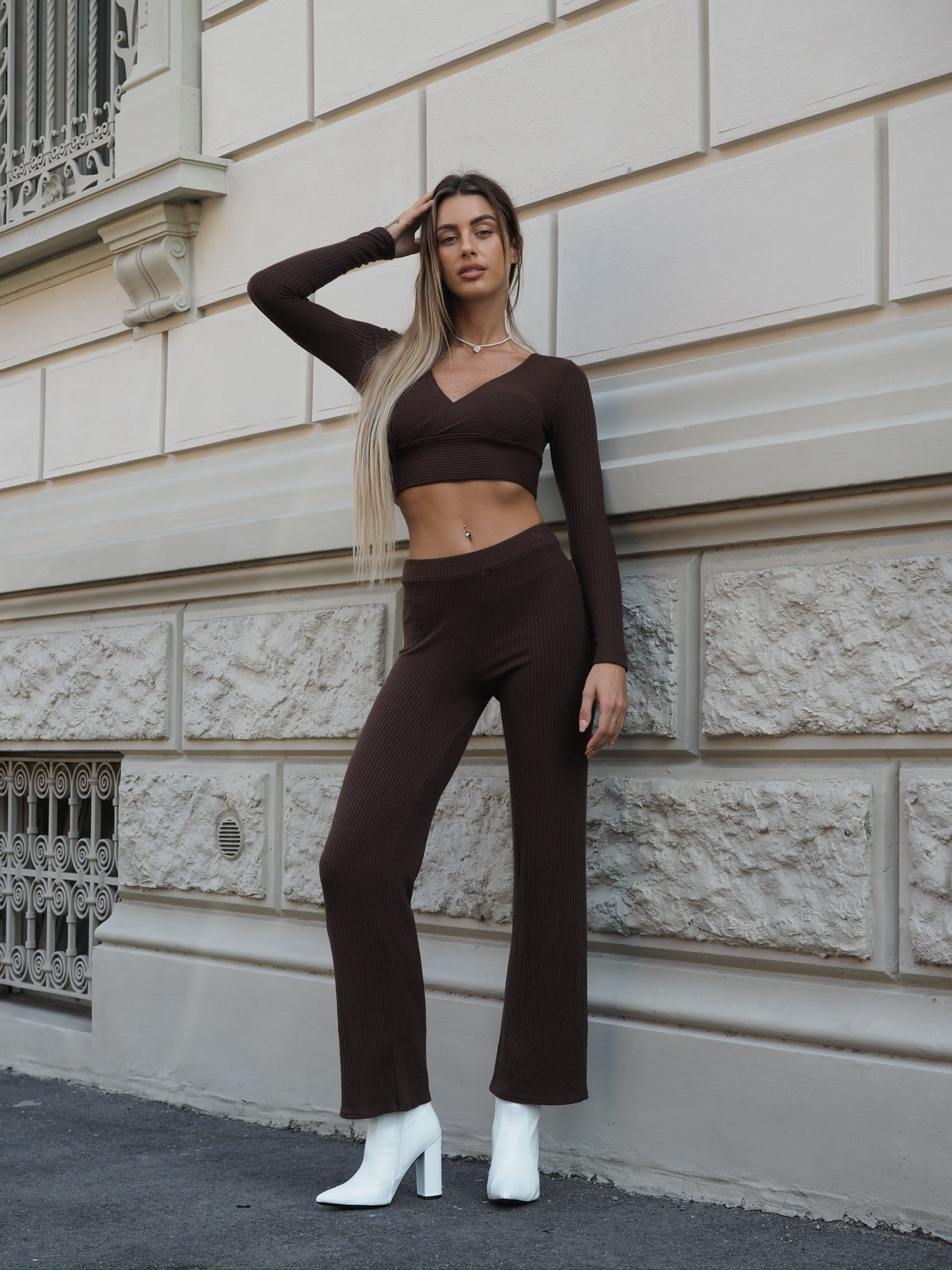 Completo casual/elegant choco - R.a. Boutique 